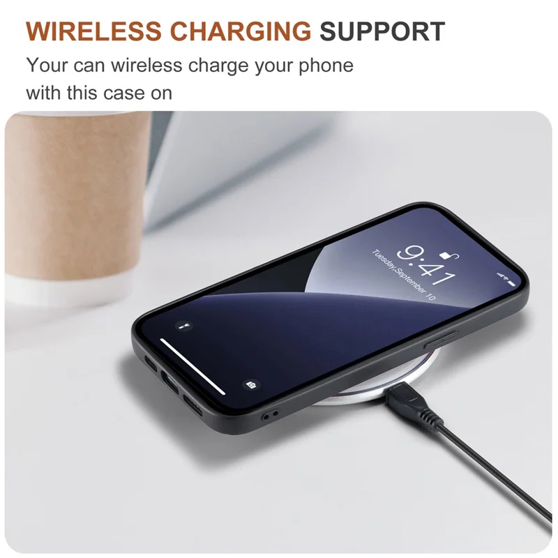 DG.MING M1 Series for iPhone 16 Pro Case Kickstand PU Phone Cover with Detachable Wallet - Black