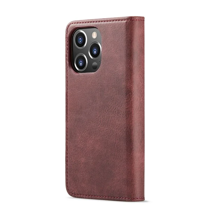 DG.MING per iPhone 16 Pro Max Custodia Staccabile in Pelle Divisibile - Rosso