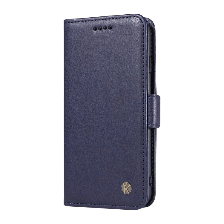 YIKATU YK-003 pour Oppo Reno12 F 4G Étui Portefeuille en Cuir Coque de Téléphone Magnétique - Saphir