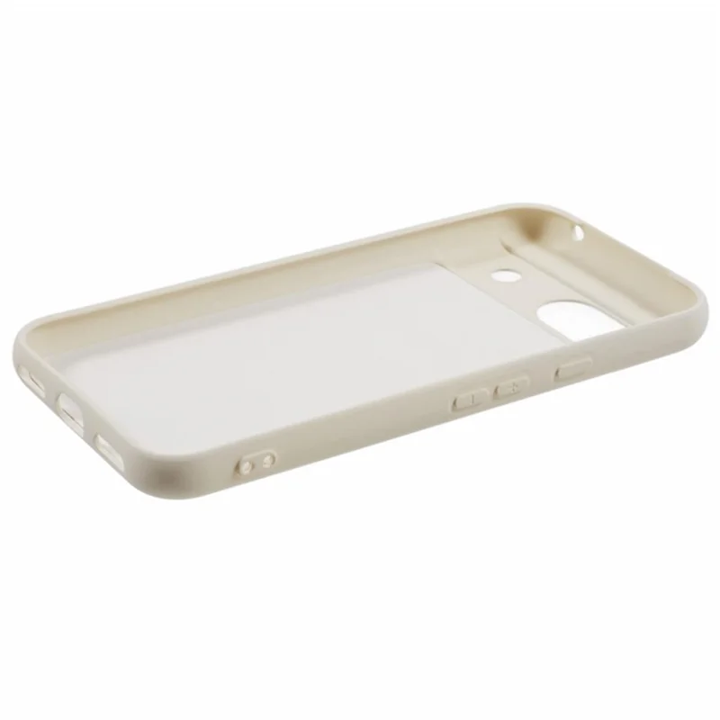 WANLONFENG RB2 Series for Google Pixel 8a Case with Screen Film Soft TPU Phone Back Cover - White