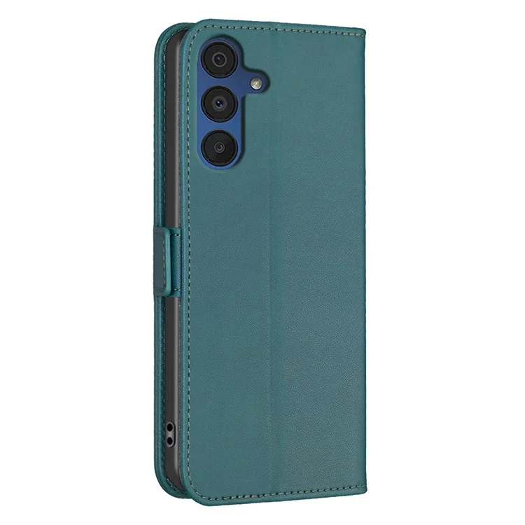 BINFEN COLOR BF31 For Samsung Galaxy A16 5G / A16 4G Case with Wallet Stand PU Leather Flip Phone Cover - Green