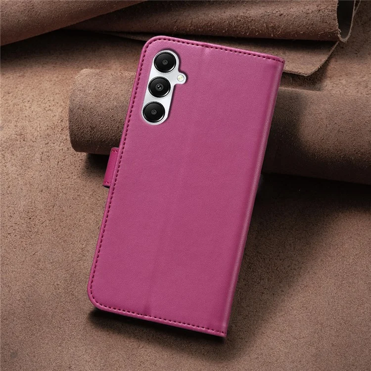 Para Samsung Galaxy A16 5G / A16 4G Case Clover Pattern Wallet Stand View Leather Phone Cover - Rose