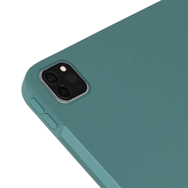 For iPad Pro 11 (2024) Case Anti-Drop Protective Liquid Silicone Tablet Cover - Dark Green