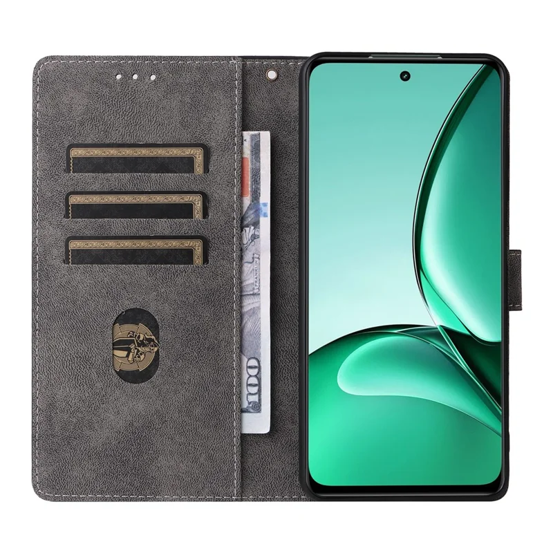 For Realme V60 5G / V60s 5G Case RFID Blocking Wallet Phone Stand PU Leather Cover with Strap - Blue