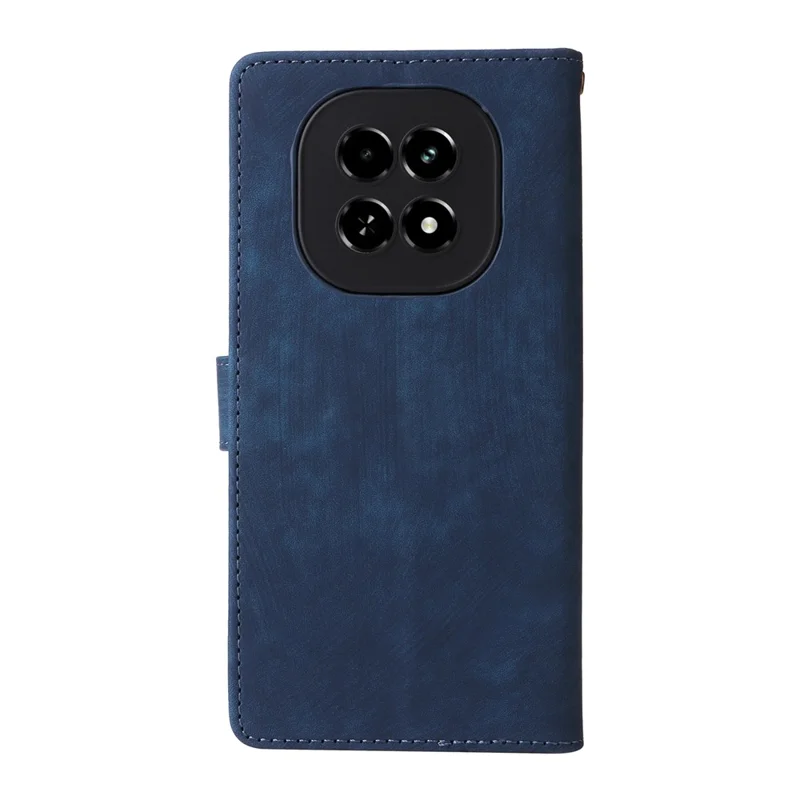 For Realme V60 5G / V60s 5G Case RFID Blocking Wallet Phone Stand PU Leather Cover with Strap - Blue