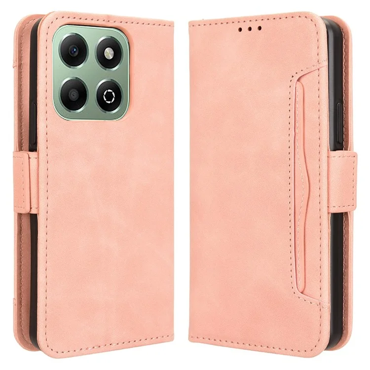 For Honor X6b 4G Wholesale Phone Stand Case PU Leather Cover Wallet - Pink