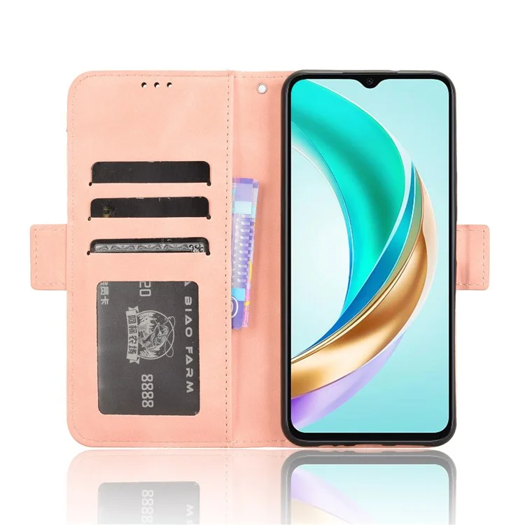 For Honor X6b 4G Wholesale Phone Stand Case PU Leather Cover Wallet - Pink