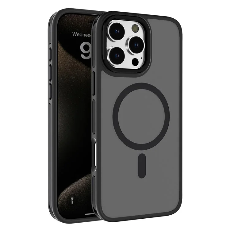 C1 Series Für iPhone 13 Pro Max Hülle Skin-Touch TPU+PC Stoßfest Handyhülle Kompatibel mit MagSafe - Schwarz