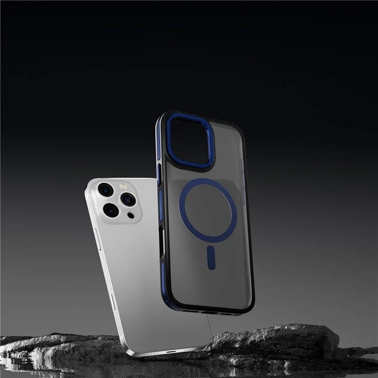 C1 Series Für iPhone 13 Pro Max Hülle Skin-Touch TPU+PC Stoßfest Handyhülle Kompatibel mit MagSafe - Schwarz