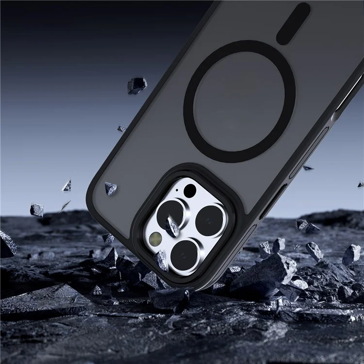 C1 Series Für iPhone 13 Pro Max Hülle Skin-Touch TPU+PC Stoßfest Handyhülle Kompatibel mit MagSafe - Schwarz