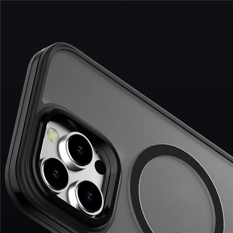 C1 Series Für iPhone 13 Pro Max Hülle Skin-Touch TPU+PC Stoßfest Handyhülle Kompatibel mit MagSafe - Schwarz