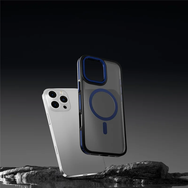 C1 Serie voor iPhone 15 Pro Max Hoesje Stootvast TPU+PC Telefoonhoes Compatibel met MagSafe - Zwart