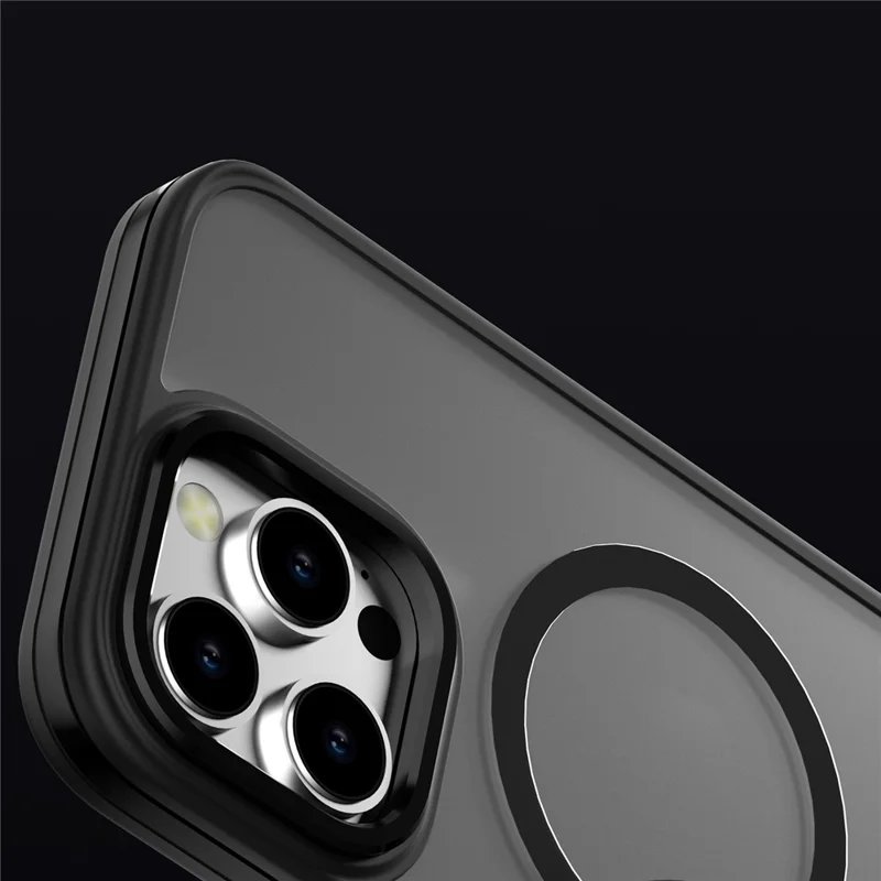 C1 Serie voor iPhone 15 Pro Max Hoesje Stootvast TPU+PC Telefoonhoes Compatibel met MagSafe - Zwart