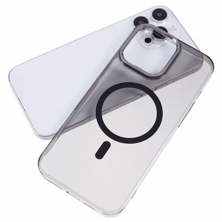 X-LEVEL Clear Series per iPhone 16 Pro Max Custodia Compatibile con MagSafe PC+Glass Cover per Telefono - Nero Trasparente