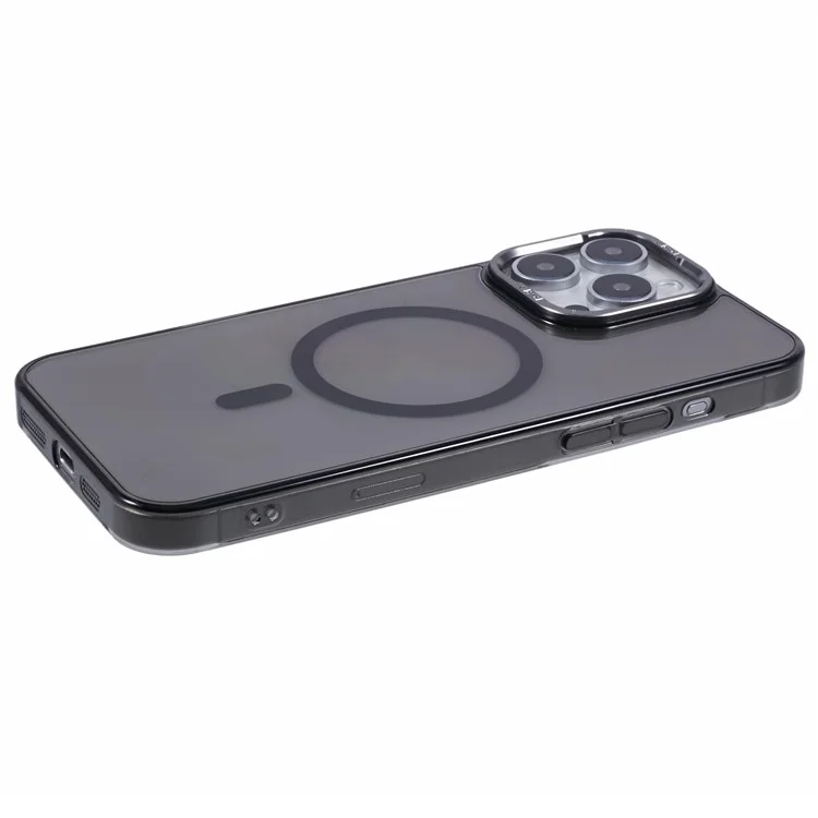 X-LEVEL Clear Series per iPhone 16 Pro Max Custodia Compatibile con MagSafe PC+Glass Cover per Telefono - Nero Trasparente