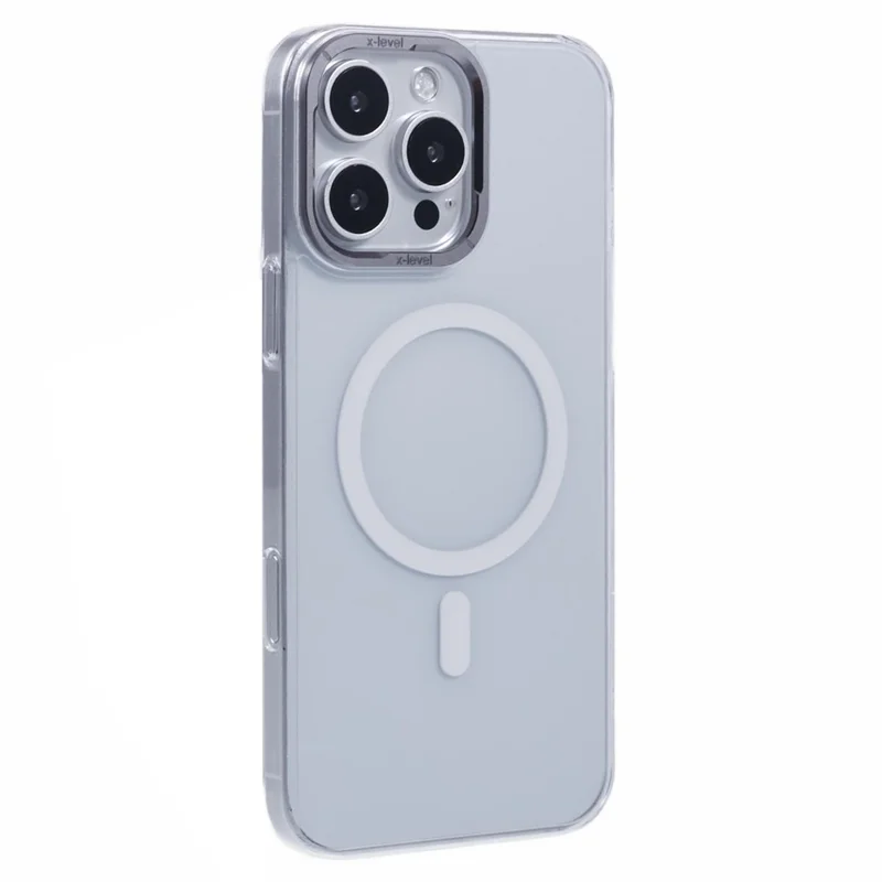 X-LEVEL Misty Series For iPhone 16 Pro Max Case Compatible with MagSafe PC+Glass Matte Phone Cover - Matte White