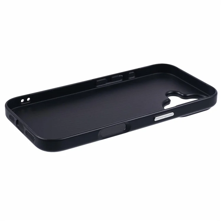 X-LEVEL Para iPhone 16 Caso Anti-Arranhões PC Hard Phone Cover Carbon Nano-Fiber Texture - Preto