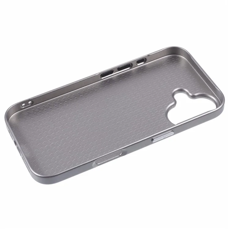 X-LEVEL Für iPhone 16 Hülle Rhombus Splicing Hard PC Stoßfest Handyhülle - Titanium Grey
