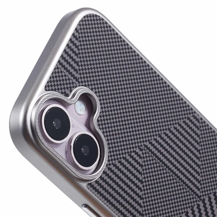 X-LEVEL Für iPhone 16 Hülle Rhombus Splicing Hard PC Stoßfest Handyhülle - Titanium Grey