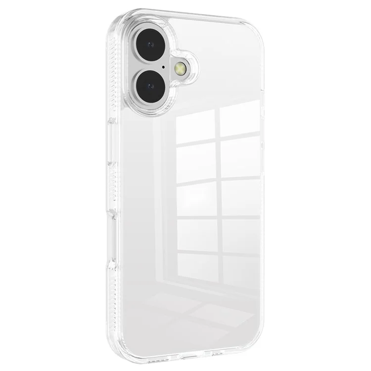 G Style For iPhone 16 Case TPU+PC Transparent Shockproof Phone Cover - Transparent