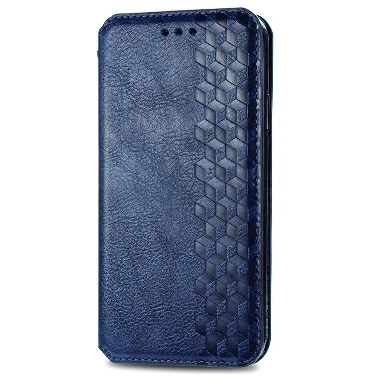 For Nothing CMF Phone 1 Case Rhombus Imprint PU Leather Phone Wallet Cover - Azul