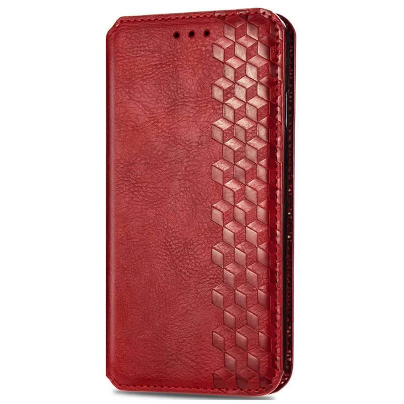 For Nothing CMF Phone 1 PU Leather Case Rhombus Imprint Wallet Stand Phone Cover - Red