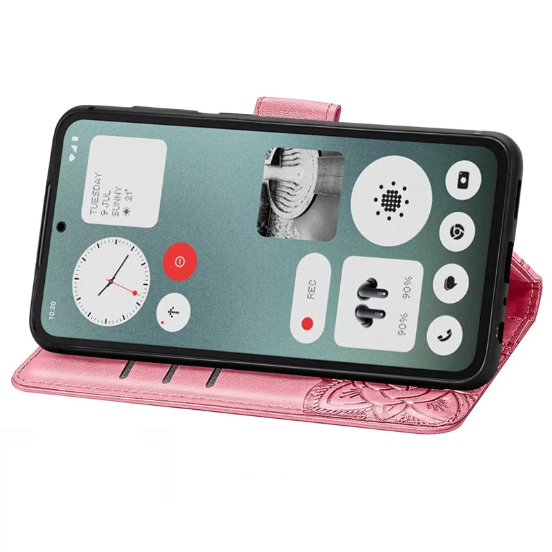 For Nothing CMF Phone 1 Case PU Leather Wallet Phone Cover Butterfly Pattern - Pink