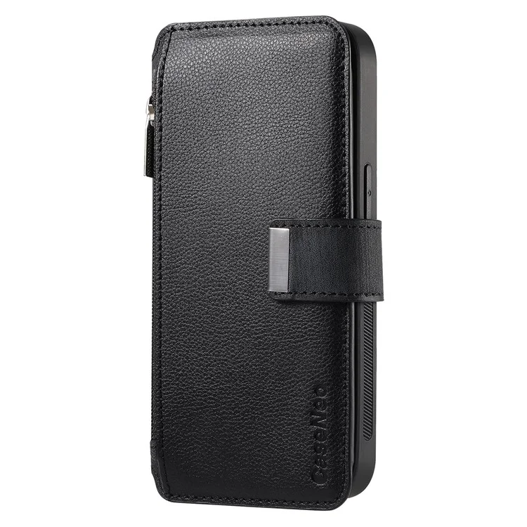 CASENEO MW-02 Per Honor 90 Smart / X7b 4G Custodia con Cerniera Tasca Staccabile 2-in-1 Custodia per Telefono - Nero
