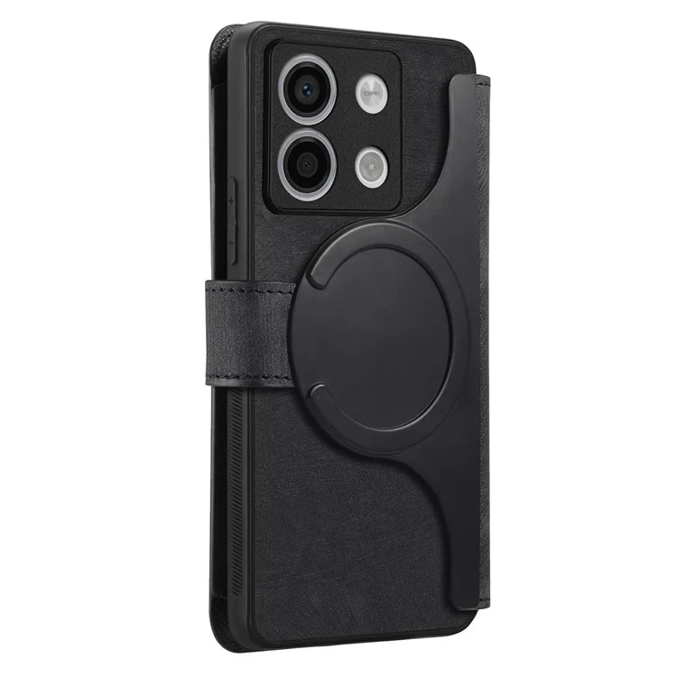 CASENEO MW-02 für Xiaomi Poco X6 5G / Redmi Note 13 Pro 5G Lederhülle mit Mehrfachsteckplätzen - Schwarz
