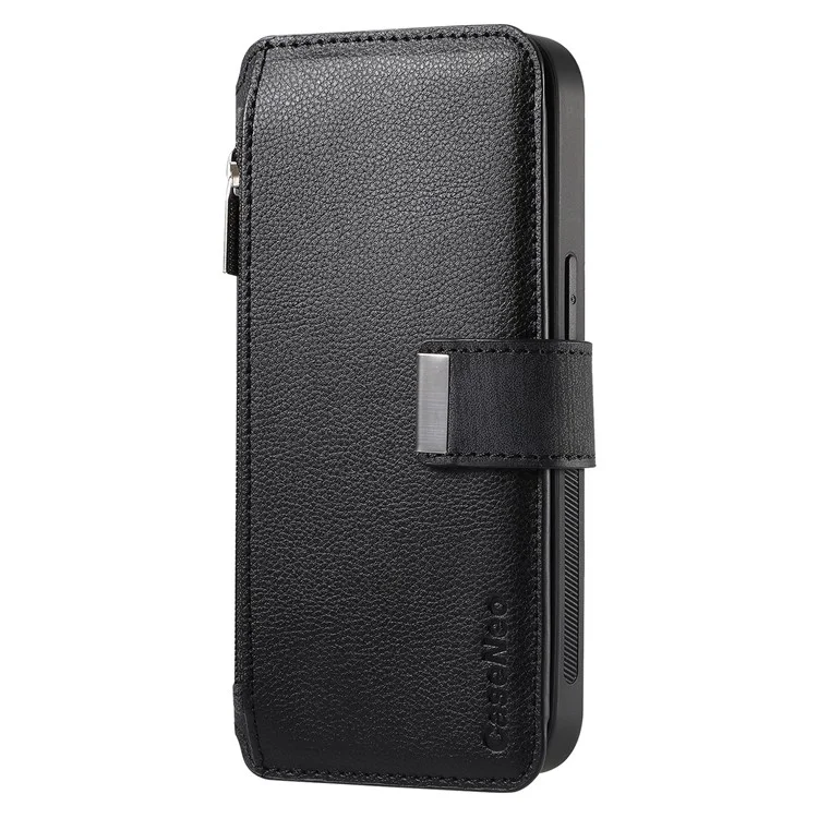 CASENEO MW-02 für Xiaomi Poco X6 5G / Redmi Note 13 Pro 5G Lederhülle mit Mehrfachsteckplätzen - Schwarz