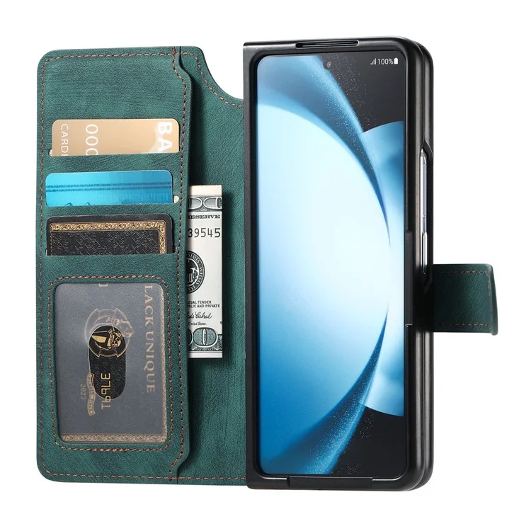 CASENEO Pour Samsung Galaxy Z Fold6 5G Étui en Cuir 2-en-1 à Détachement Magnétique - Vert