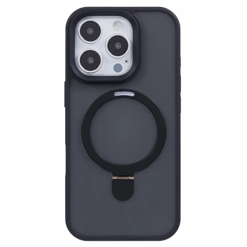 For iPhone 16 Pro Max Kickstand Case Phone Cover Compatible with MagSafe - Black
