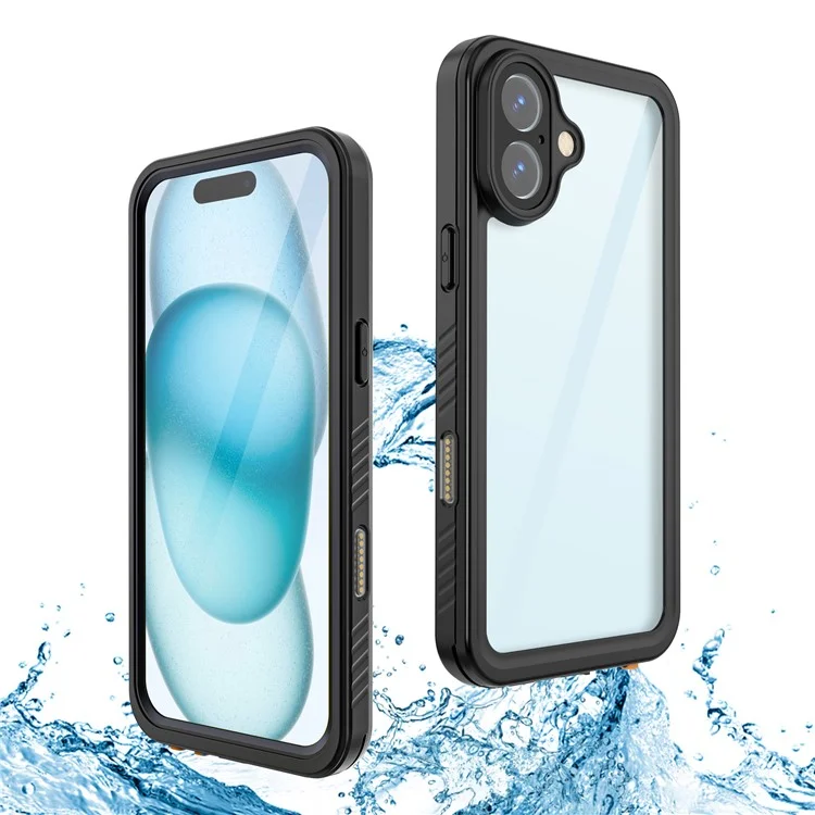 REDPEPPER FS Series For iPhone 16 Plus Phone Case IP68 Waterproof Clear Back Panel Phone Cover