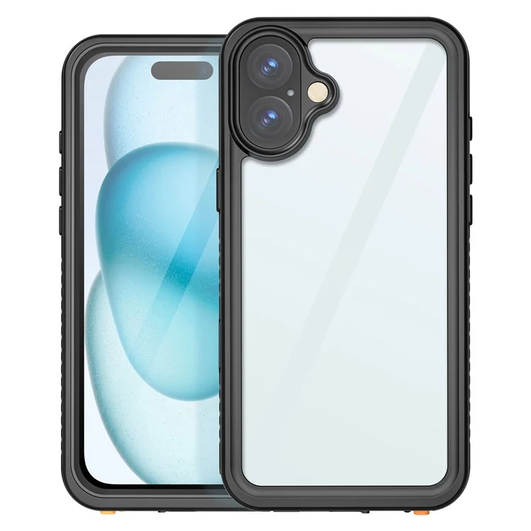 REDPEPPER FS Series For iPhone 16 Plus Phone Case IP68 Waterproof Clear Back Panel Phone Cover