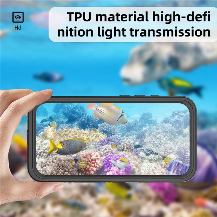 REDPEPPER FS Series For iPhone 16 Plus Phone Case IP68 Waterproof Clear Back Panel Phone Cover