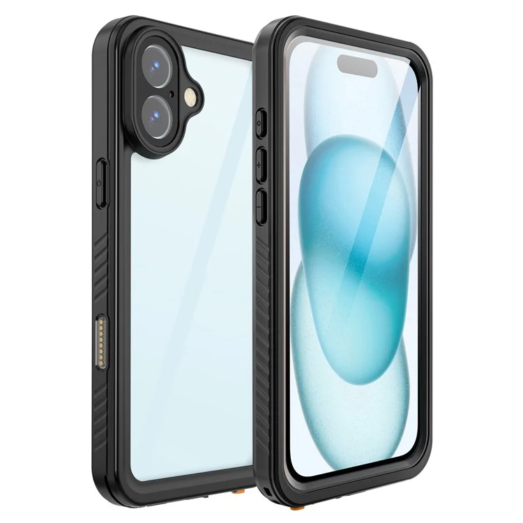 REDPEPPER FS Series For iPhone 16 Plus Phone Case IP68 Waterproof Clear Back Panel Phone Cover
