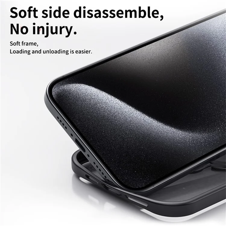 Custodia per iPhone 16 Pro Phone con supporto Matte Back Cover compatibile con MagSafe - Nero
