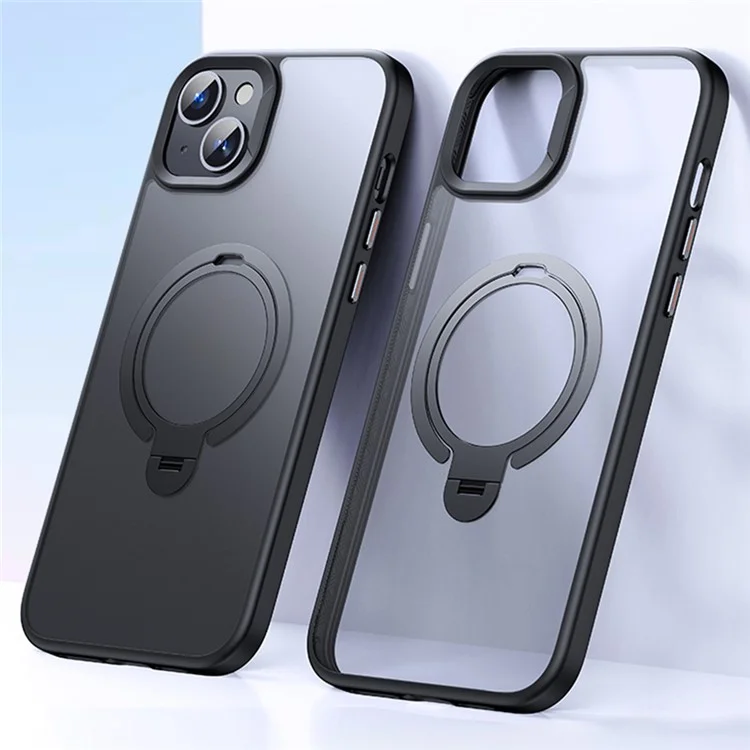 Funda para iPhone 15 con soporte Matte Back Cover compatible con MagSafe - Negro