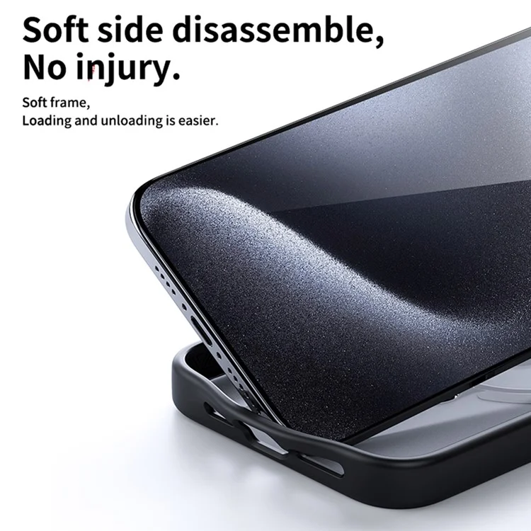 Per iPhone 12 Pro / Custodia per iPhone 12 con supporto Matte Back Cover compatibile con MagSafe - Nero