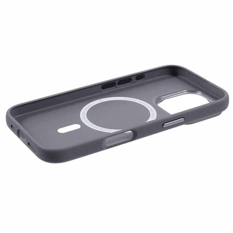 X-LEVEL For iPhone 16 Pro Max Case Compatible with MagSafe PU Leather Non-Slip Back Cover - Grey