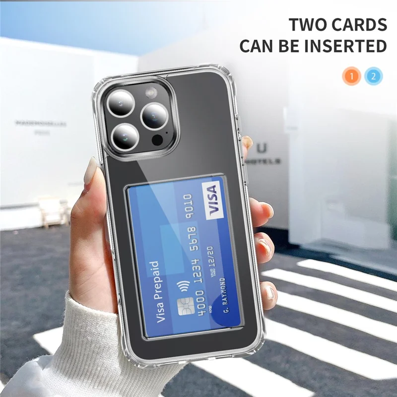 للهاتف iPhone 16 Pro غطاء واقي مع حامل بطاقات، غطاء واقي من مادة TPU