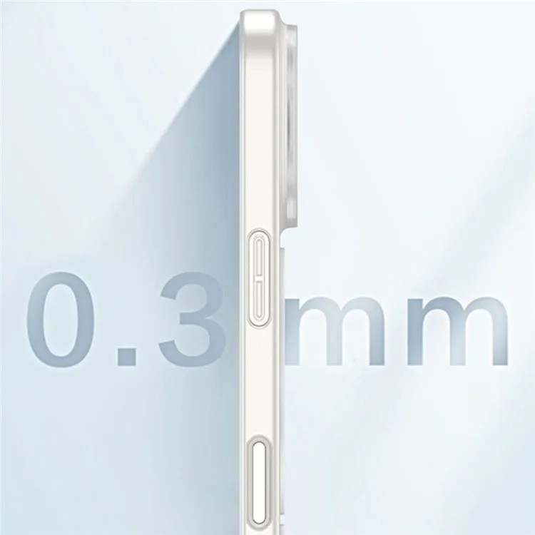 For iPhone 16 Pro Max Matte Case Ultra-Thin PC Magnetic Phone Cover - Transparent
