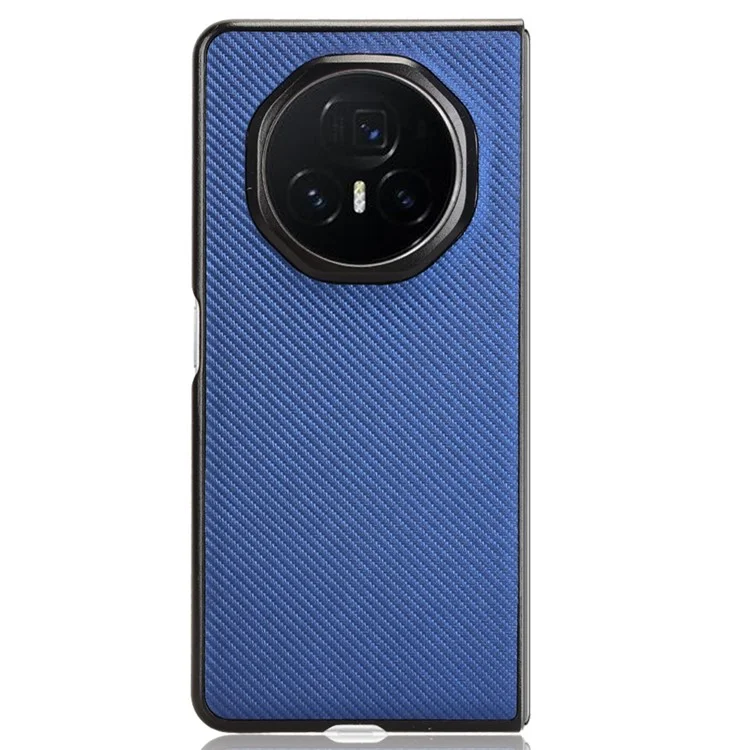 For Honor Magic V3 5G Case Carbon Fiber Texture Shockproof PU+PC Phone Cover - Blue