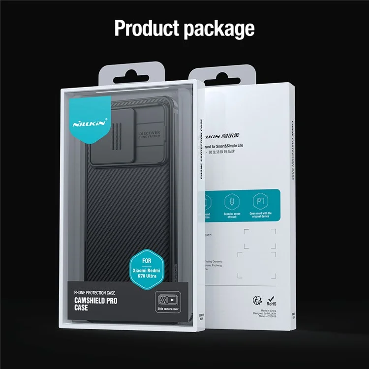 NILLKIN Camshield Pro Series для Xiaomi Redmi K70 Ultra Чехол PC + TPU Slide Camera Lid Phone Cover - Зеленый