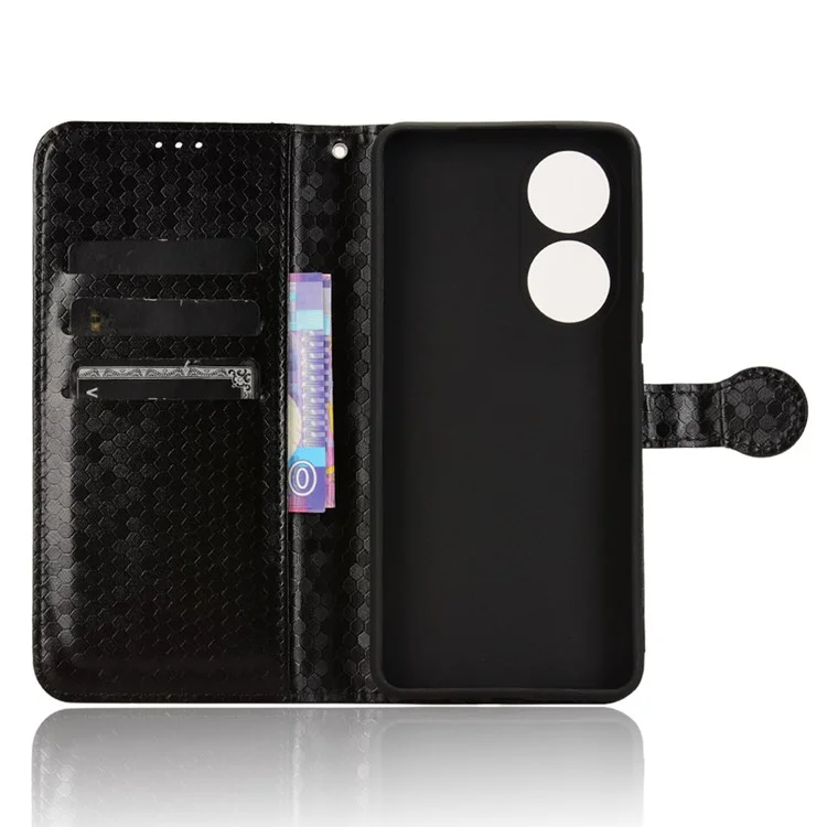 Für vivo Y100 5G Wallet Case Dot Pattern Imprint PU Leather Phone Cover - Schwarz
