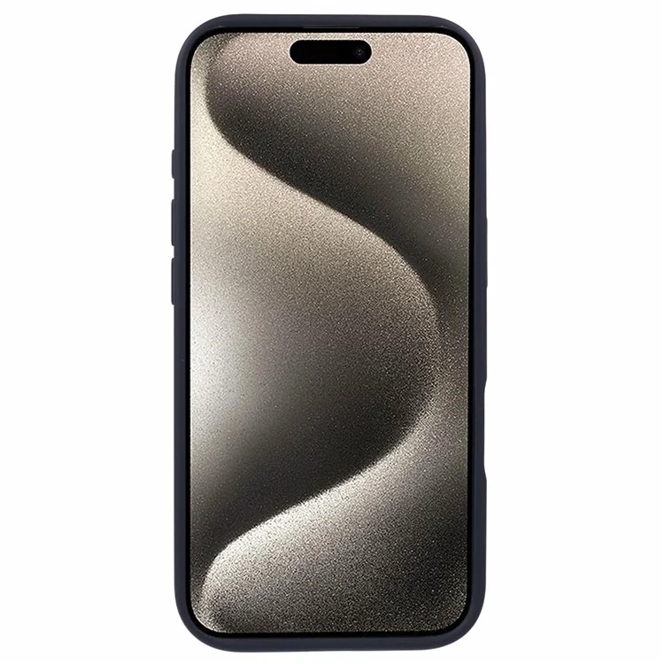 For iPhone 16 Case Compatible with MagSafe Matte TPU+PC Rotary Kickstand Phone Cover - Black