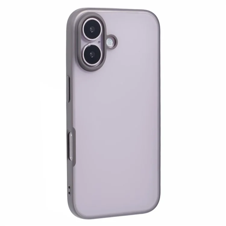 X-LEVEL Pour iPhone 16 Étui PC+TPU Finition Mate Protection Téléphone Couvercle - Gris