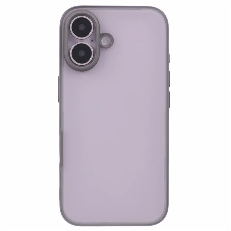 X-LEVEL Pour iPhone 16 Étui PC+TPU Finition Mate Protection Téléphone Couvercle - Gris