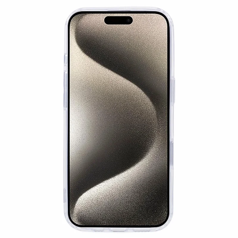For iPhone 16 Pro Case Compatible with MagSafe TPU+Acrylic Phone Cover with Glitter Insert - Pink