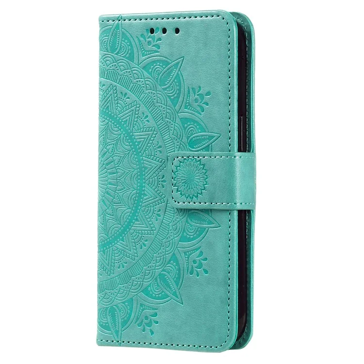 For Honor X6b 4G Case Imprinted Totem PU Leather Wallet Stand Phone Cover - Verde